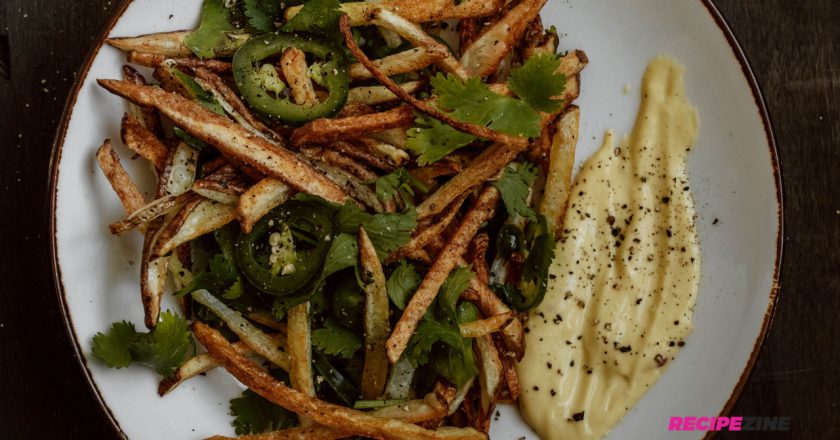 Crispy Cilantro Fries with Zesty Garlic Aioli in 5 Easy Steps