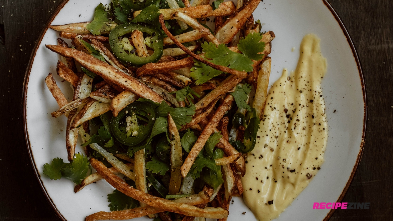 cilantro fries with garlic aioli